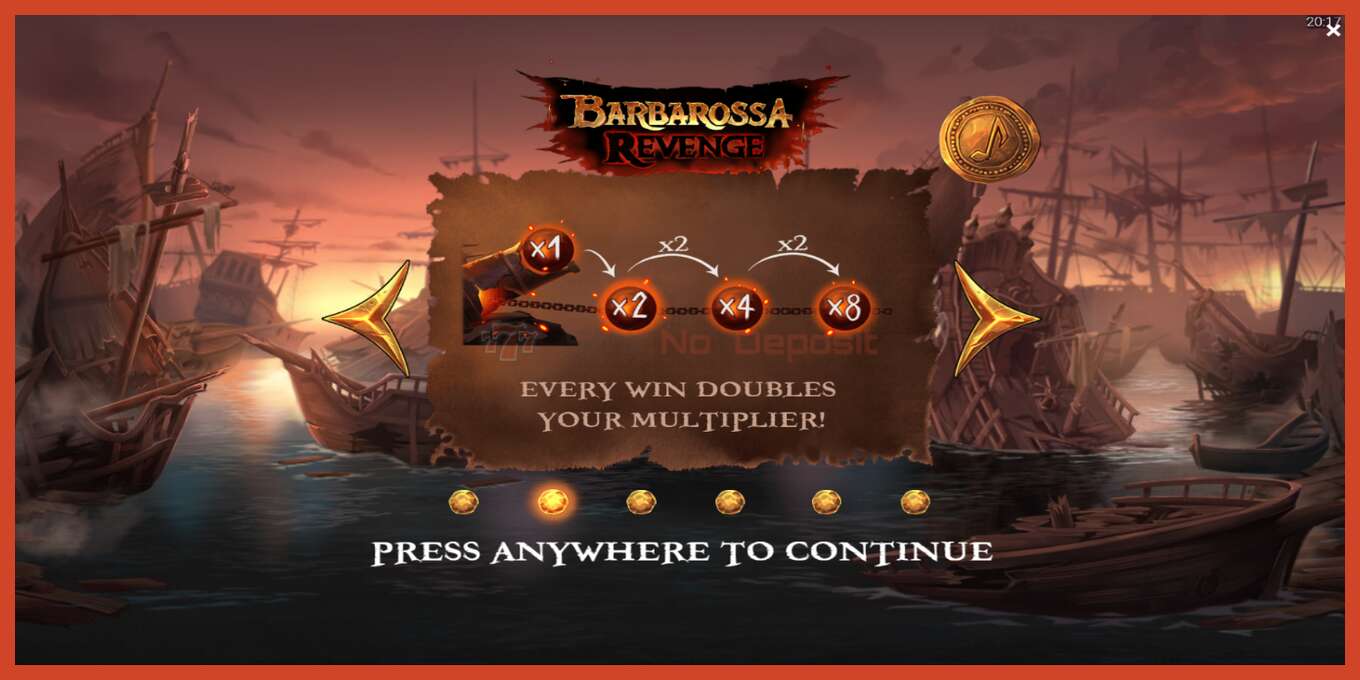 Slot screenshot: Barbarossa Revenge no deposit, number - 1