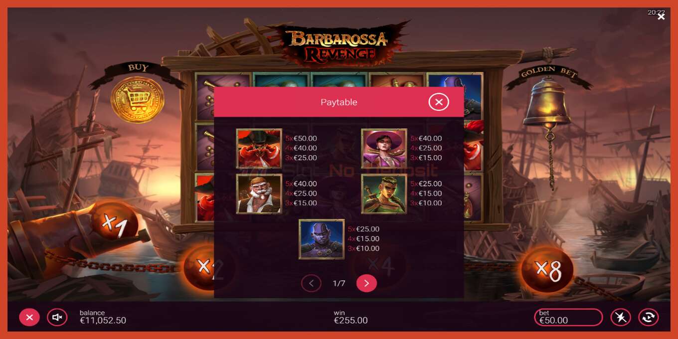 Slot screenshot: Barbarossa Revenge no deposit, number - 5