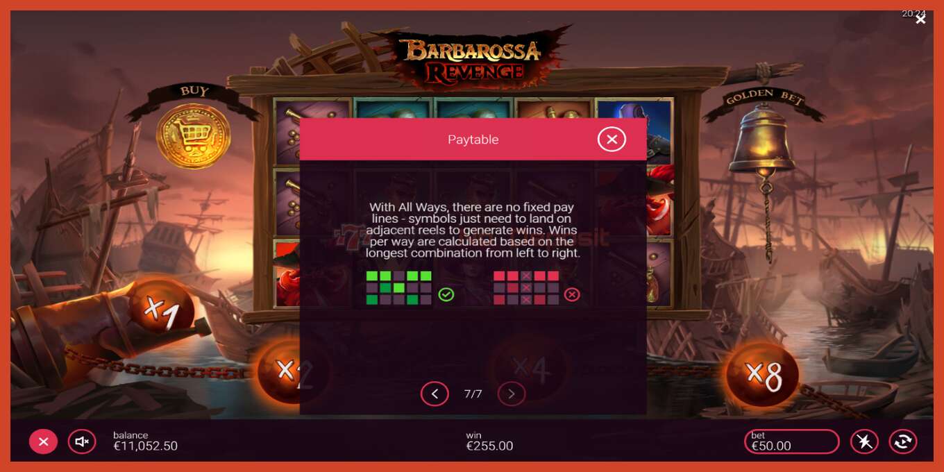 Slot screenshot: Barbarossa Revenge no deposit, number - 7