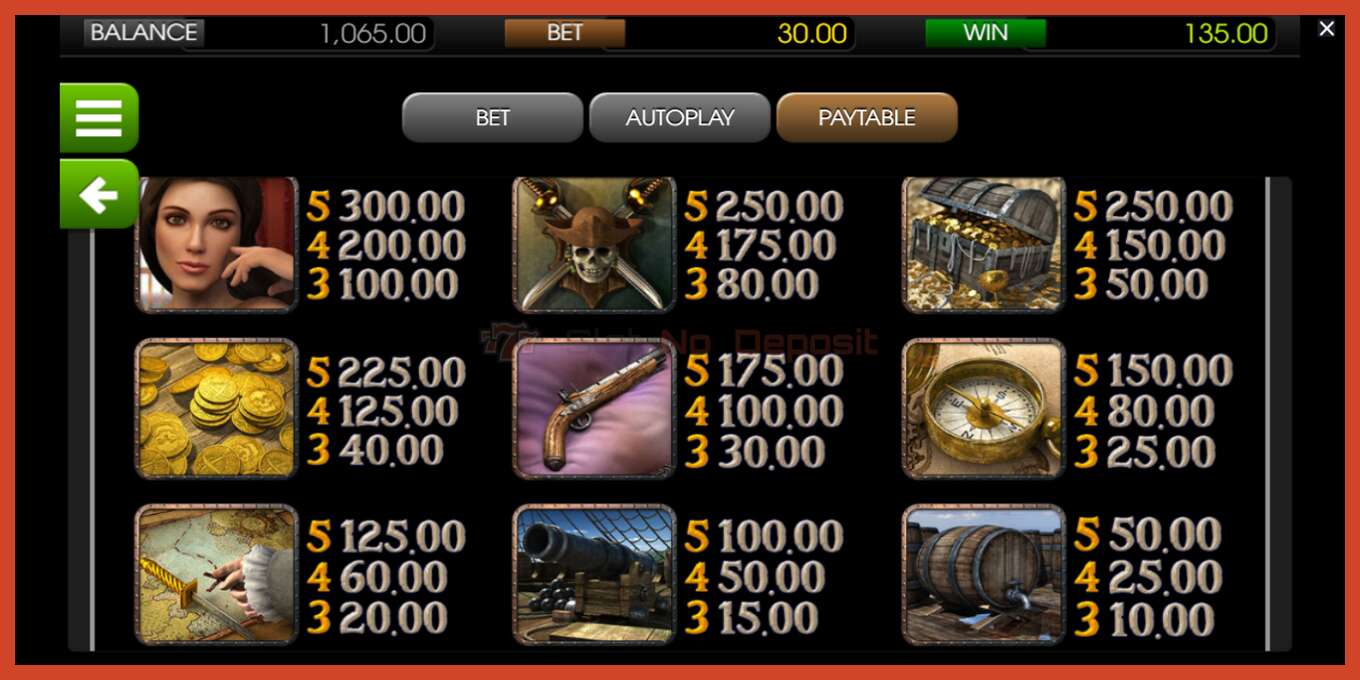 Slot screenshot: Barbary Coast no deposit, number - 6