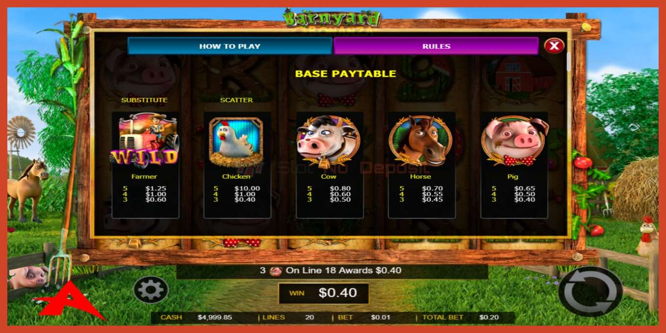 Slot screenshot: Barnyard Bonanza no deposit, number - 3