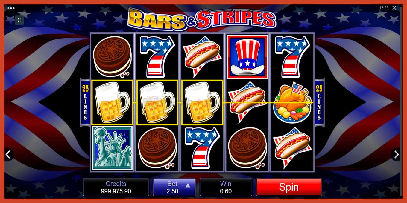 Slot screenshot: Bars and Stripes no deposit, number - 3