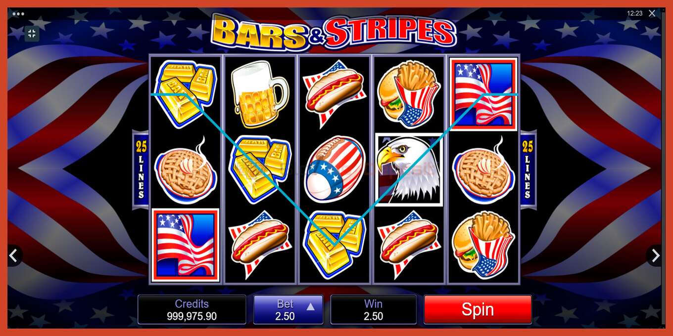 Slot screenshot: Bars and Stripes no deposit, number - 4