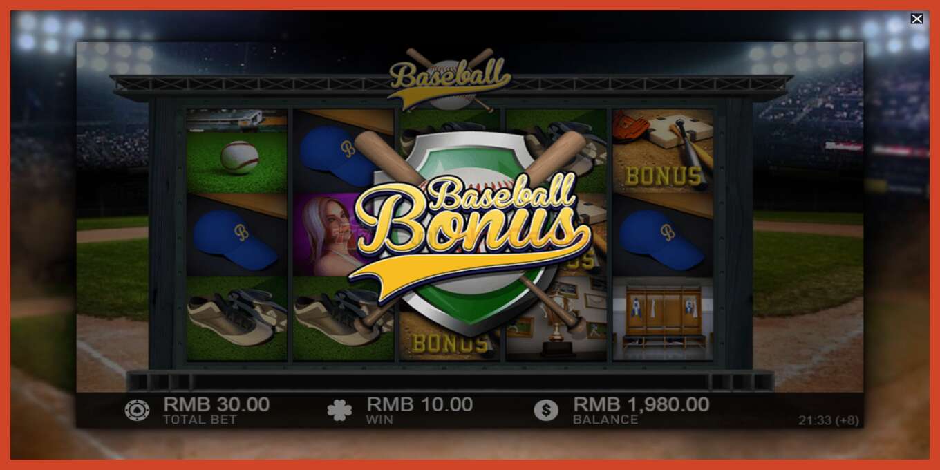 Slot screenshot: Baseball no deposit, number - 3