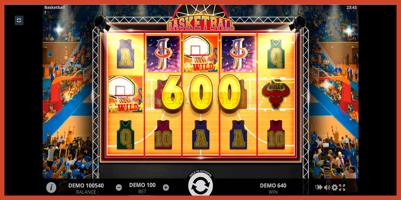 Slot screenshot: Basketball no deposit, number - 5