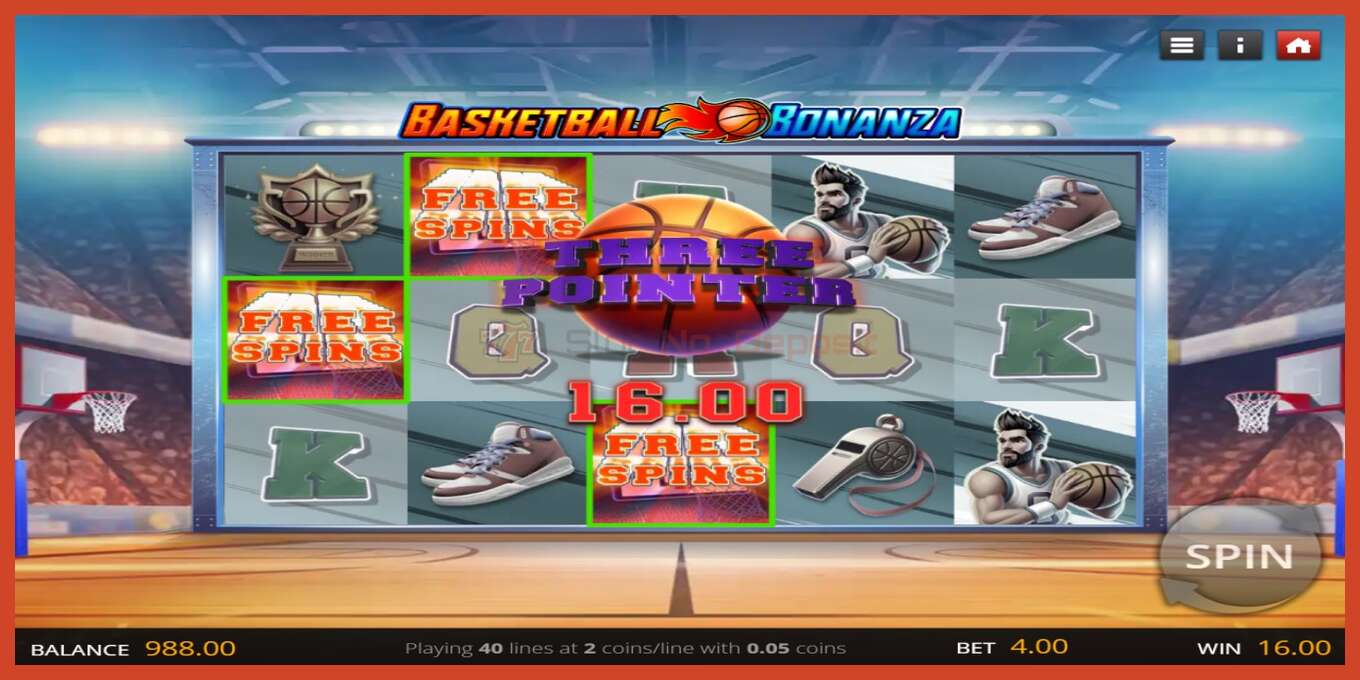 Slot ekran görüntüsü: Basketball Bonanza depozit yoxdur, nömrə - 2