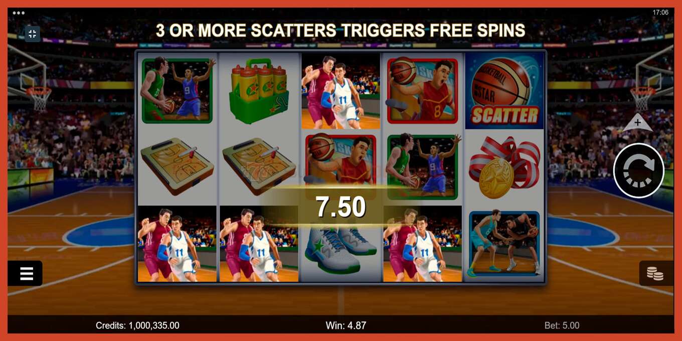 Slot screenshot: Basketball Star no deposit, number - 2