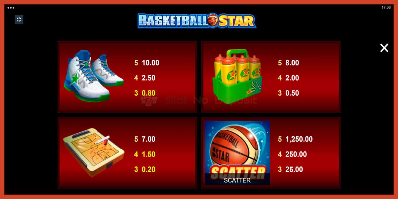 Slot screenshot: Basketball Star no deposit, number - 6