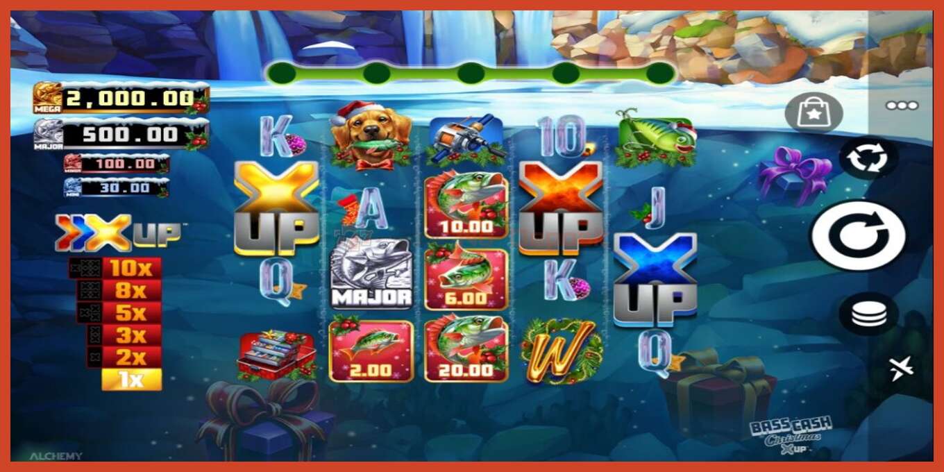 Slot screenshot: Bass Cash Christmas X UP no deposit, number - 1