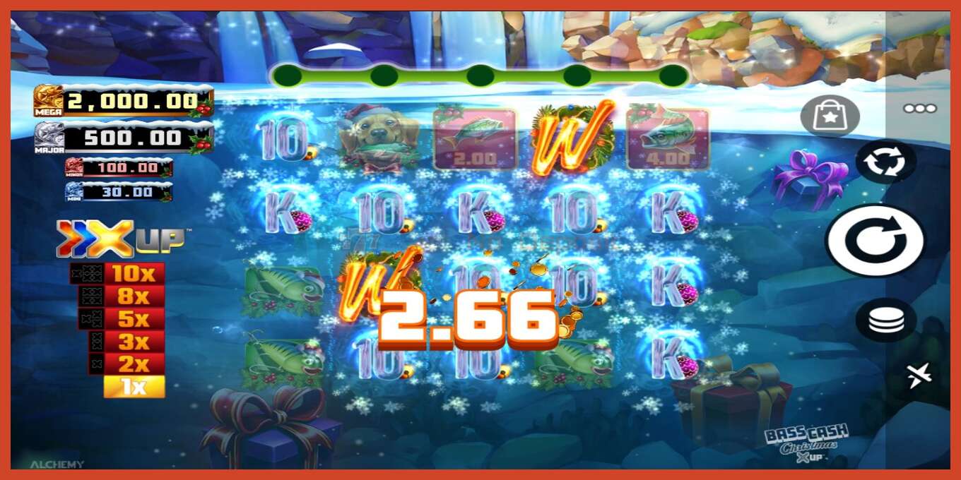 Slot screenshot: Bass Cash Christmas X UP no deposit, number - 3