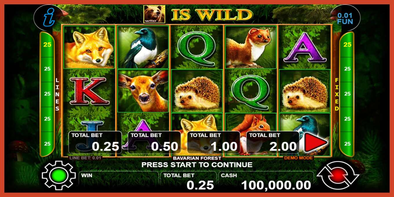 Slot screenshot: Bavarian Forest no deposit, number - 1