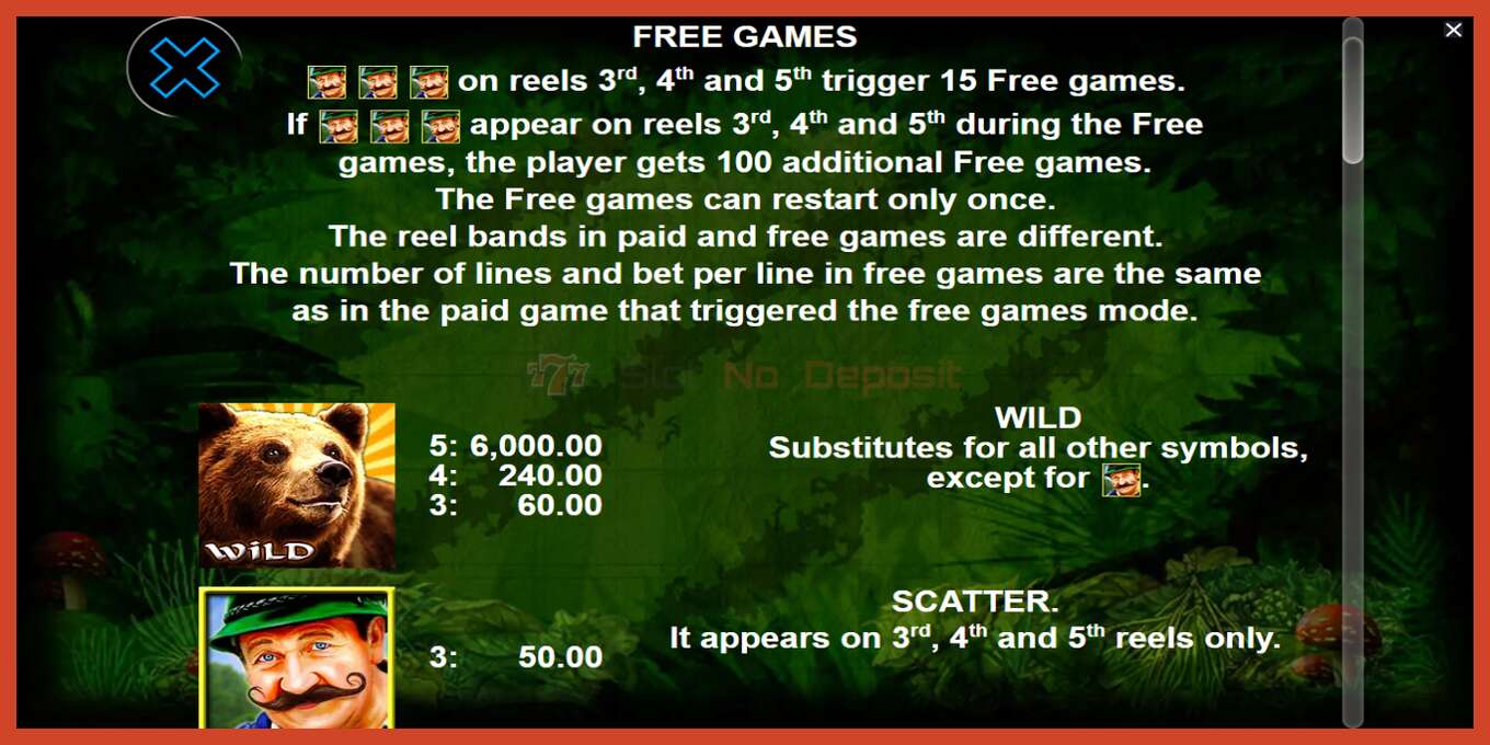 Slot screenshot: Bavarian Forest no deposit, number - 5