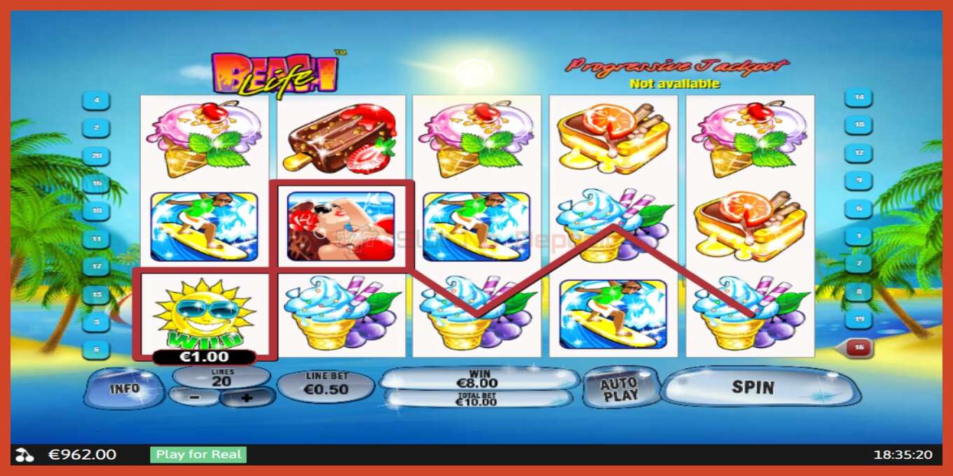 Slot screenshot: Beach Life no deposit, number - 4