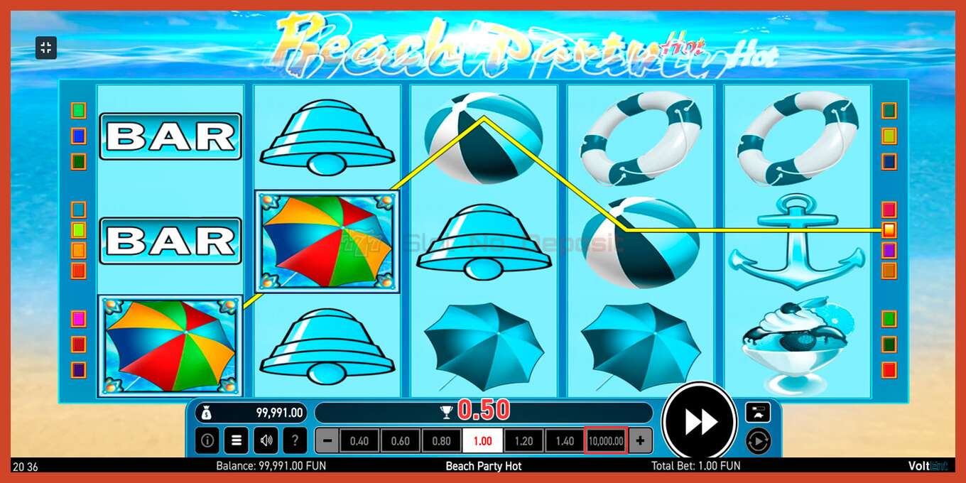 Slot screenshot: Beach Party Hot no deposit, number - 5