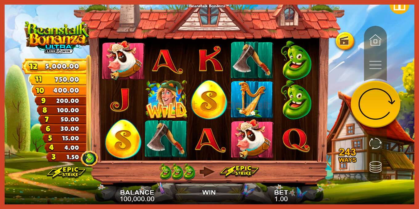 Slot screenshot: Beanstalk Bonanza no deposit, number - 1