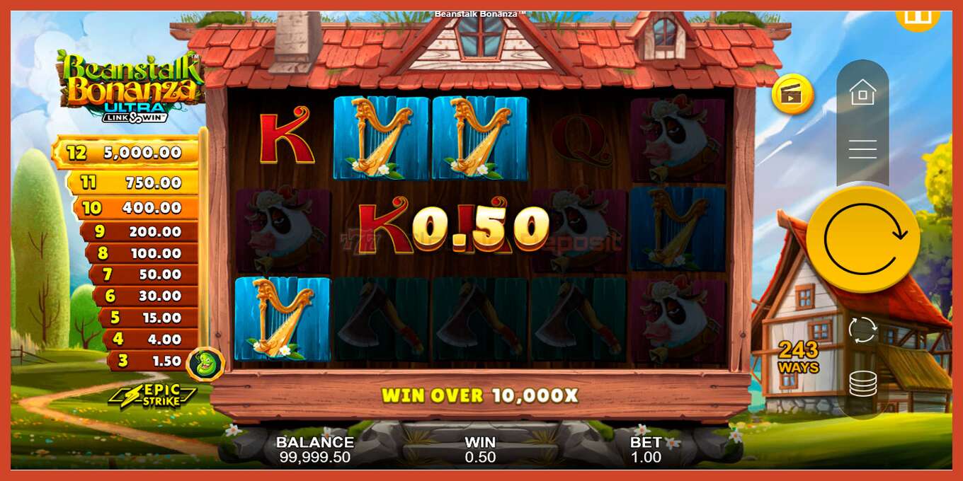 Slot screenshot: Beanstalk Bonanza no deposit, number - 2