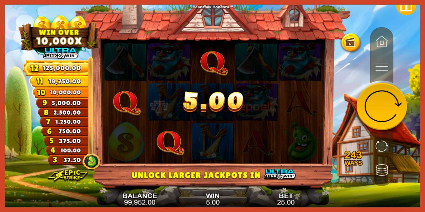 Slot screenshot: Beanstalk Bonanza no deposit, number - 5