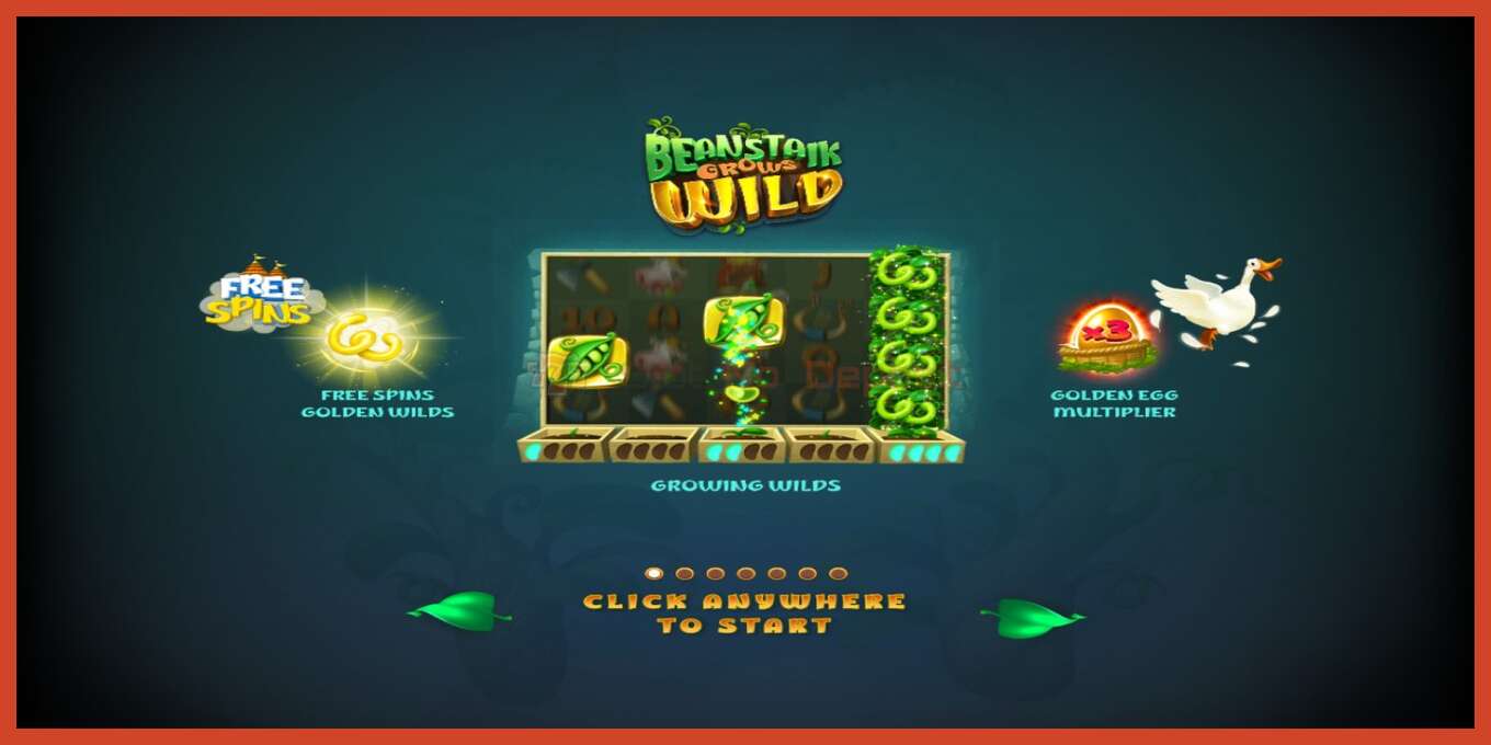 Slot screenshot: Beanstalk Grows Wild no deposit, number - 1