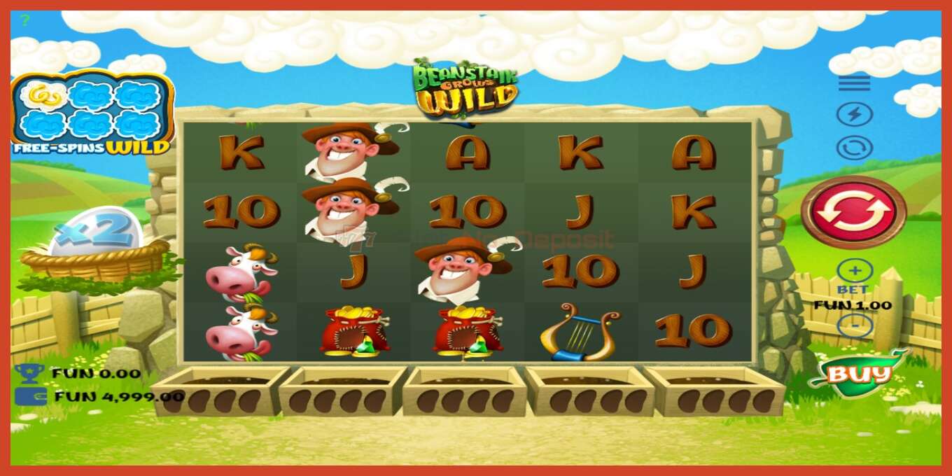 Slot screenshot: Beanstalk Grows Wild no deposit, number - 2