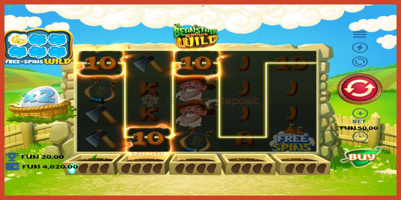 Slot screenshot: Beanstalk Grows Wild no deposit, number - 3