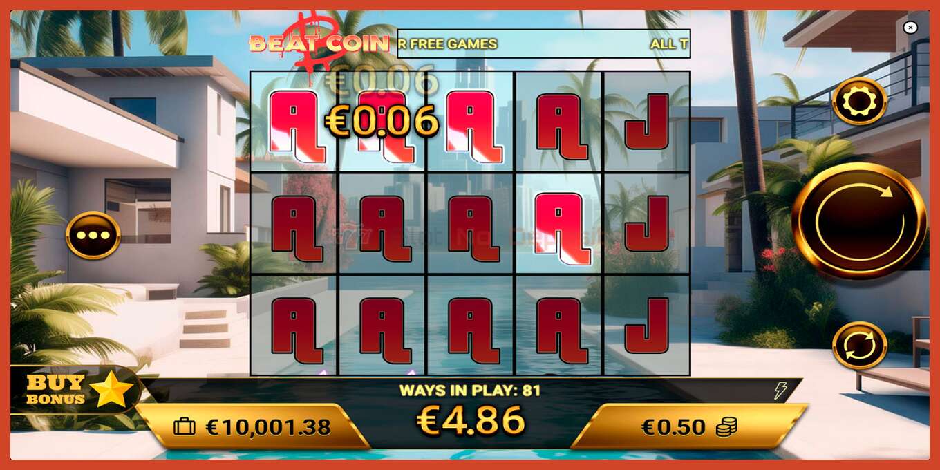 Slot screenshot: Beat Coin no deposit, number - 3