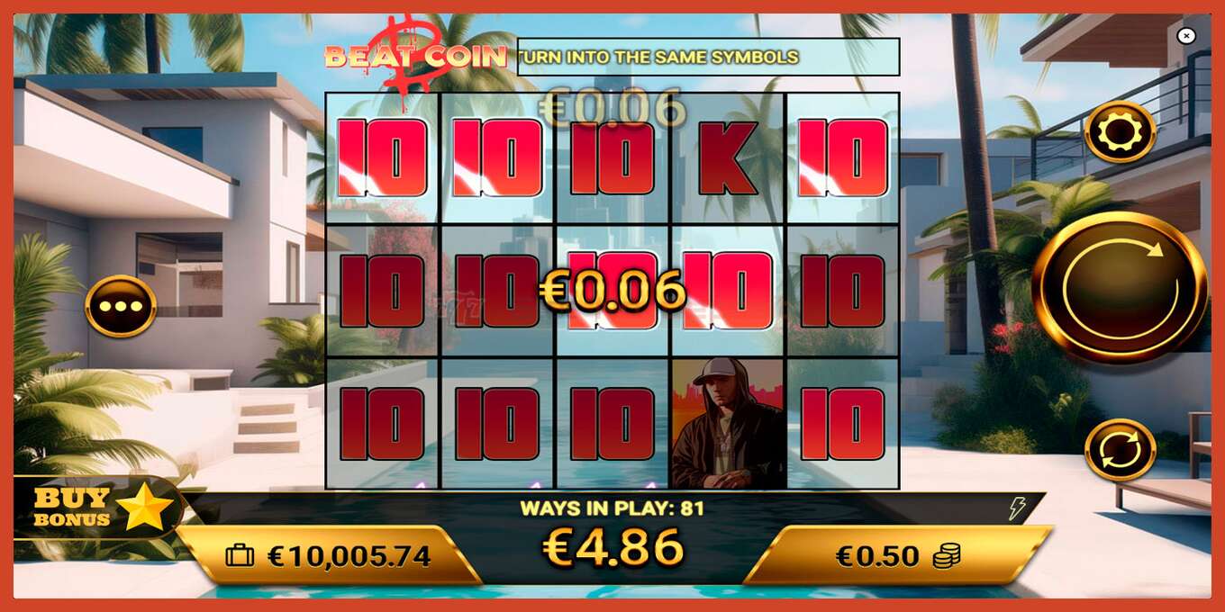 Slot screenshot: Beat Coin no deposit, number - 4