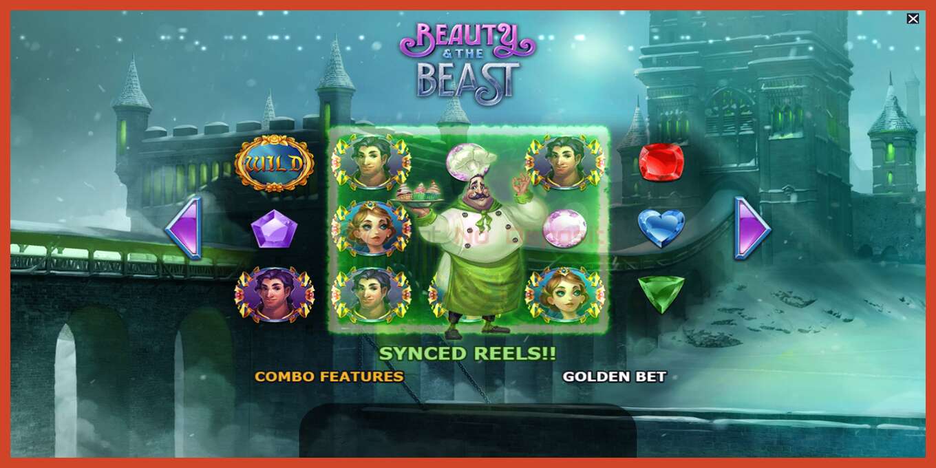 Slot screenshot: Beauty and the Beast no deposit, number - 1