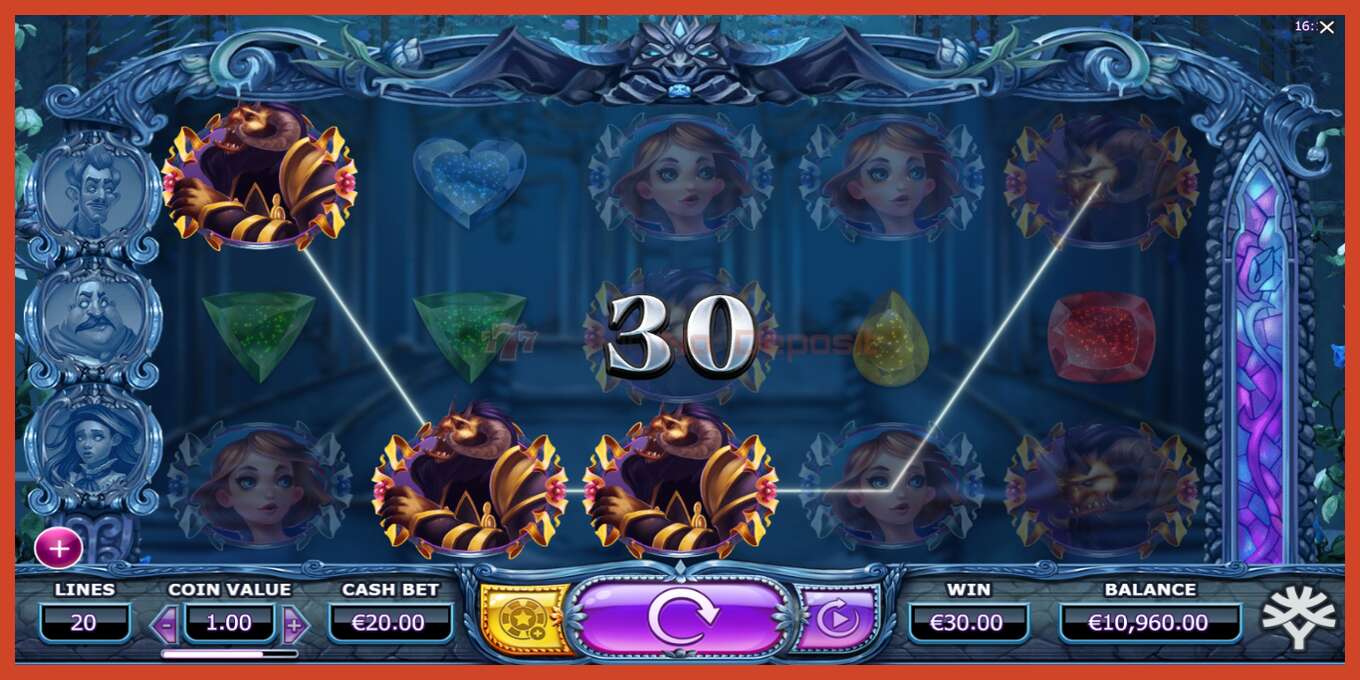 Slot screenshot: Beauty and the Beast no deposit, number - 3