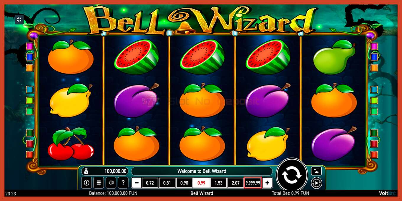 Slot screenshot: Bell Wizard no deposit, number - 1