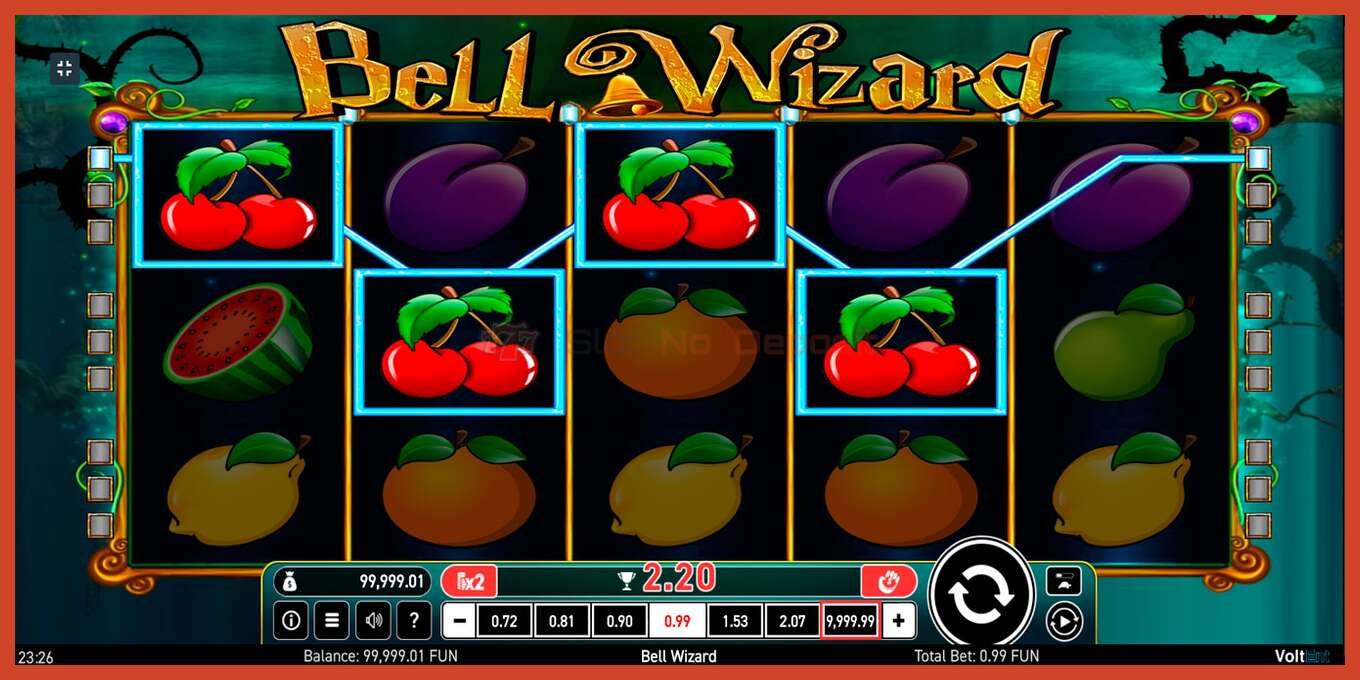 Slot screenshot: Bell Wizard no deposit, number - 5