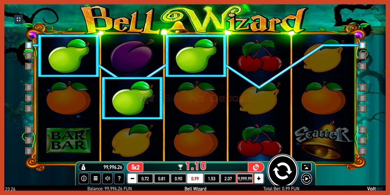 Slot screenshot: Bell Wizard no deposit, number - 6