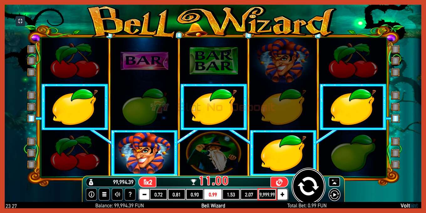 Slot screenshot: Bell Wizard no deposit, number - 8