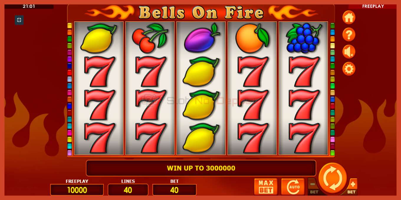 Slot screenshot: Bells on Fire hakuna amana, nambari - 1