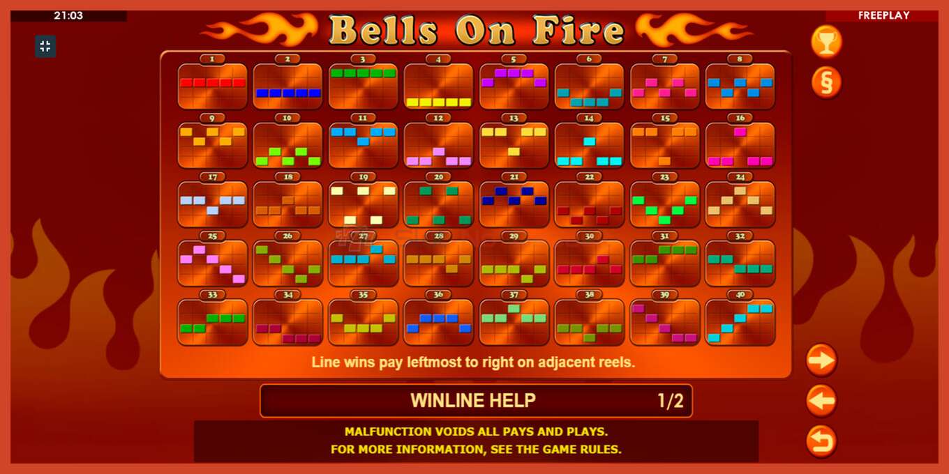 Slot screenshot: Bells on Fire hakuna amana, nambari - 9