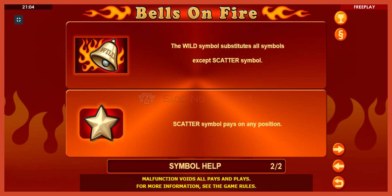 Slot screenshot: Bells on Fire hakuna amana, nambari - 10