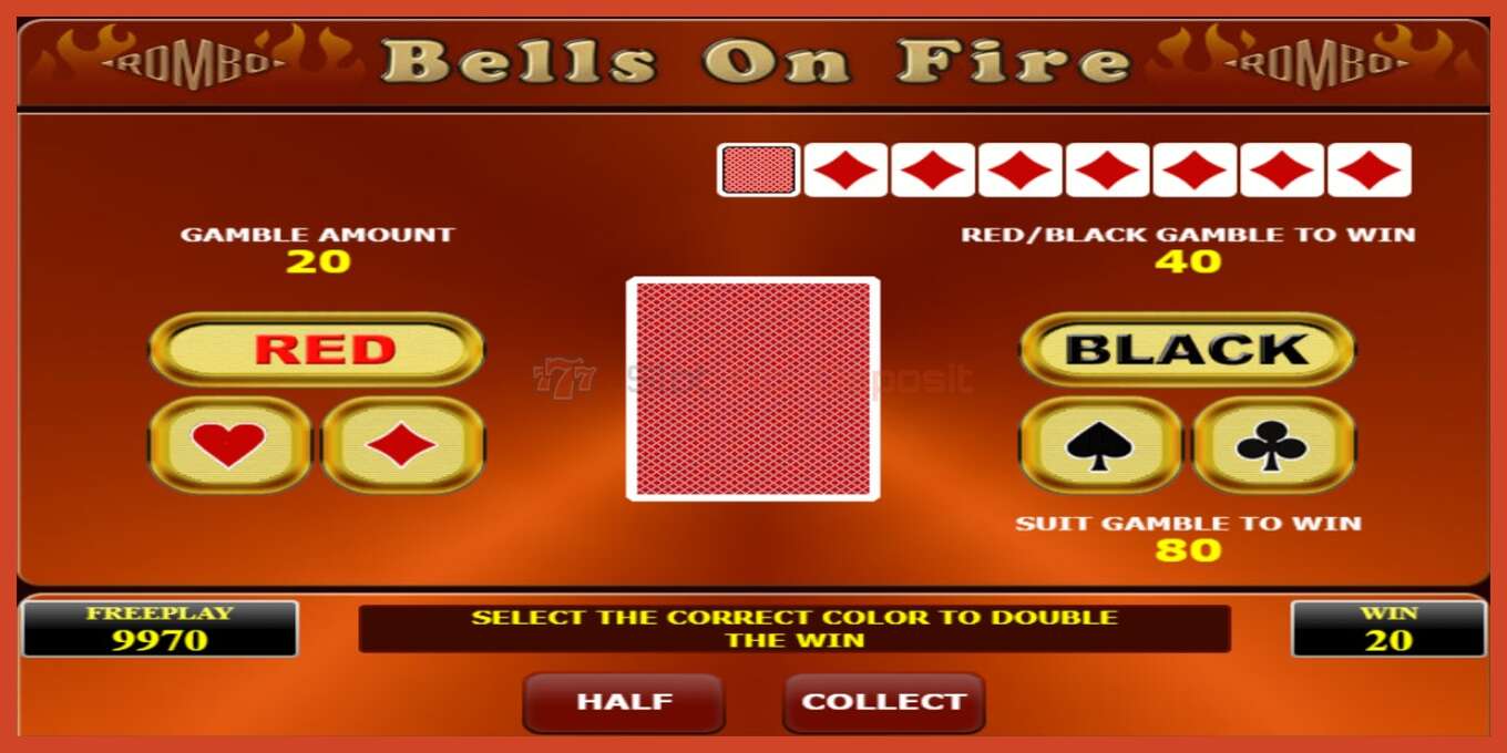 Slot screenshot: Bells on Fire Rombo no deposit, number - 3