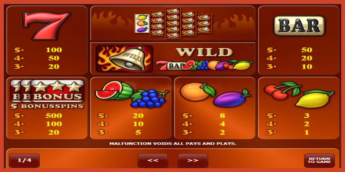 Slot screenshot: Bells on Fire Rombo no deposit, number - 4