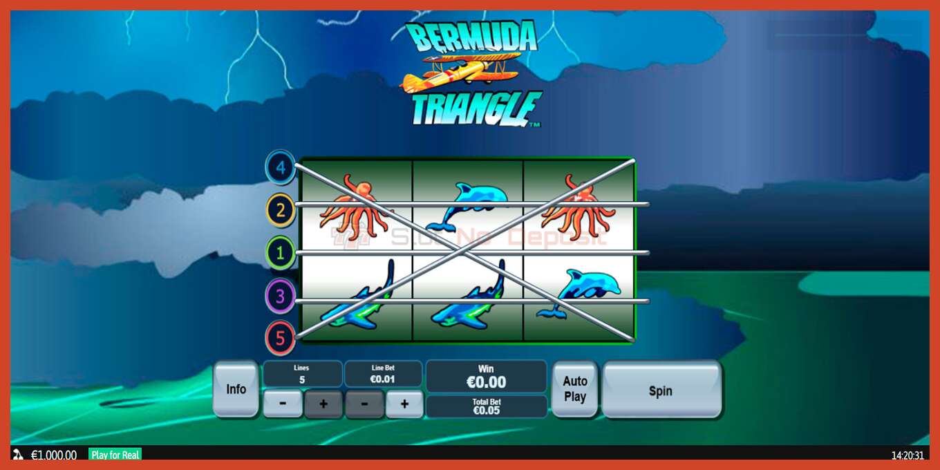 Slot screenshot: Bermuda Triangle no deposit, number - 1