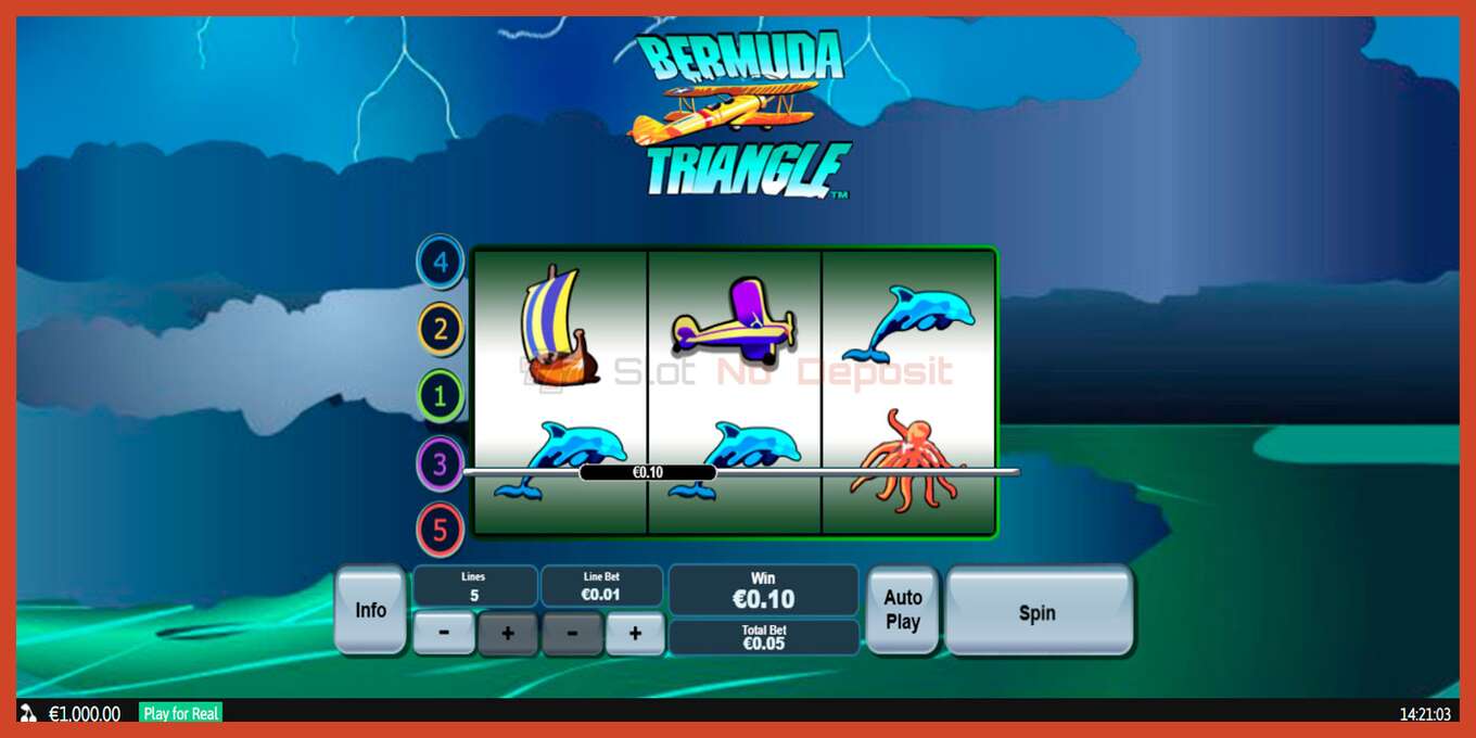 Slot screenshot: Bermuda Triangle no deposit, number - 3