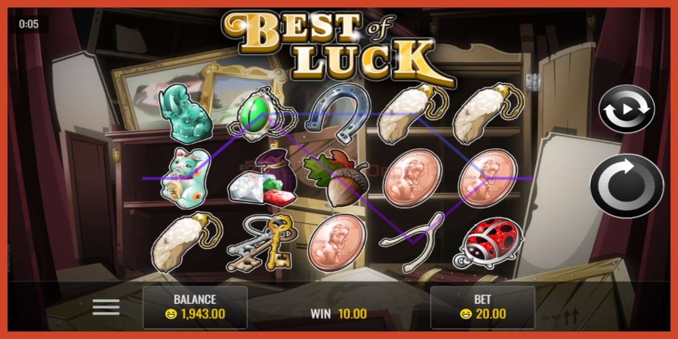 Slot screenshot: Best of Luck no deposit, number - 2