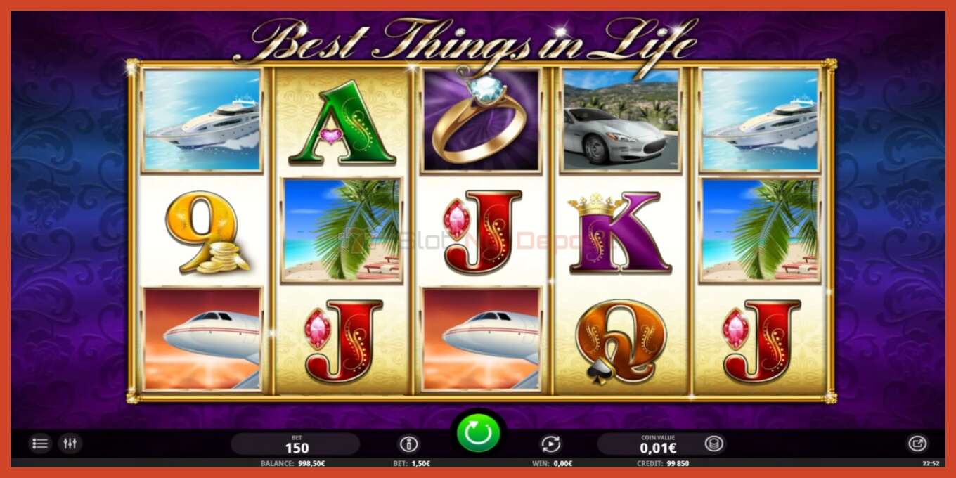 Slot screenshot: Best Things in Life no deposit, number - 2