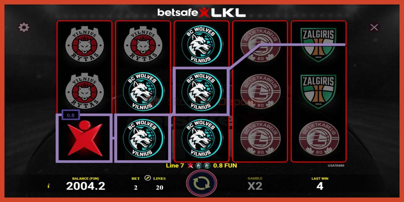 Slot screenshot: Betsafe LKL no deposit, number - 2