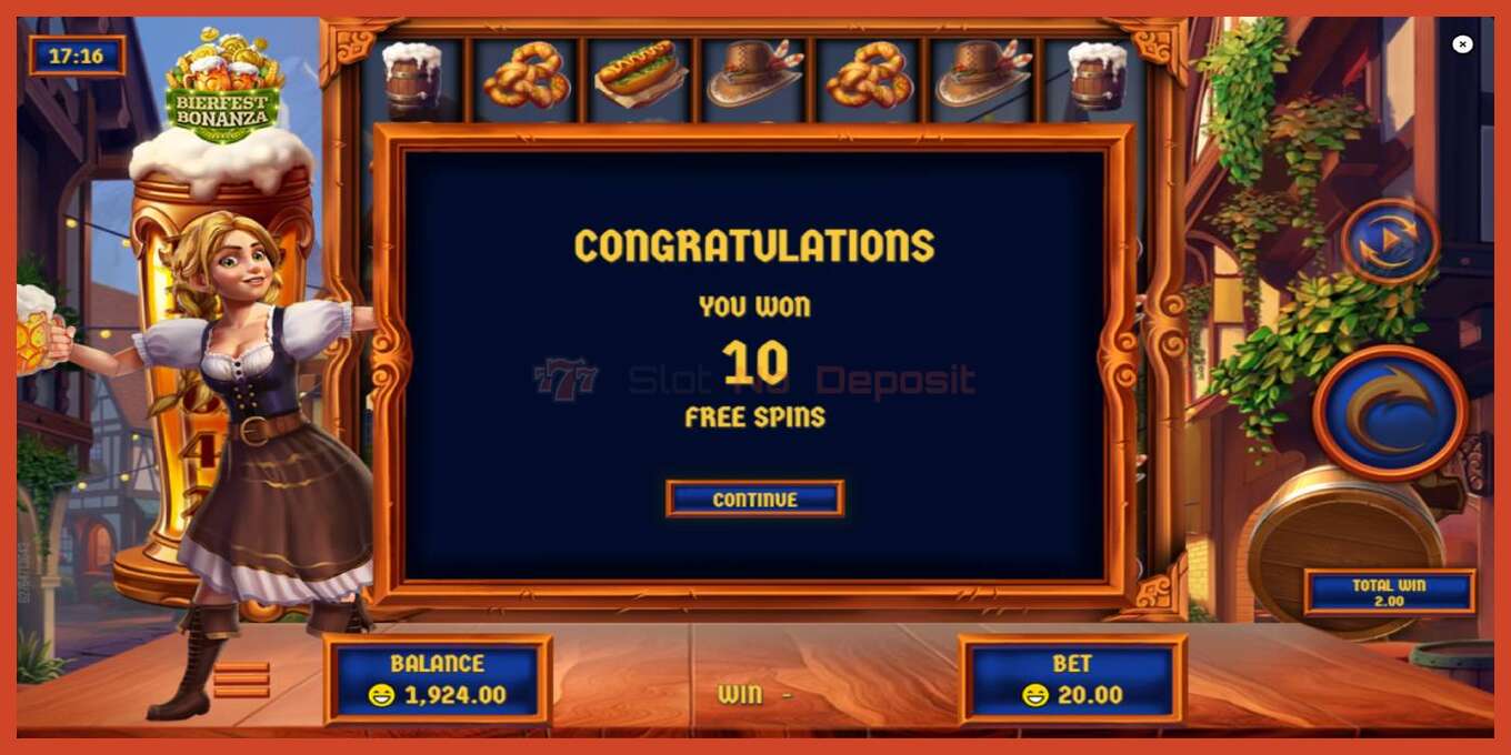 Slot screenshot: Bierfest Bonanza bez depozita, broj - 4