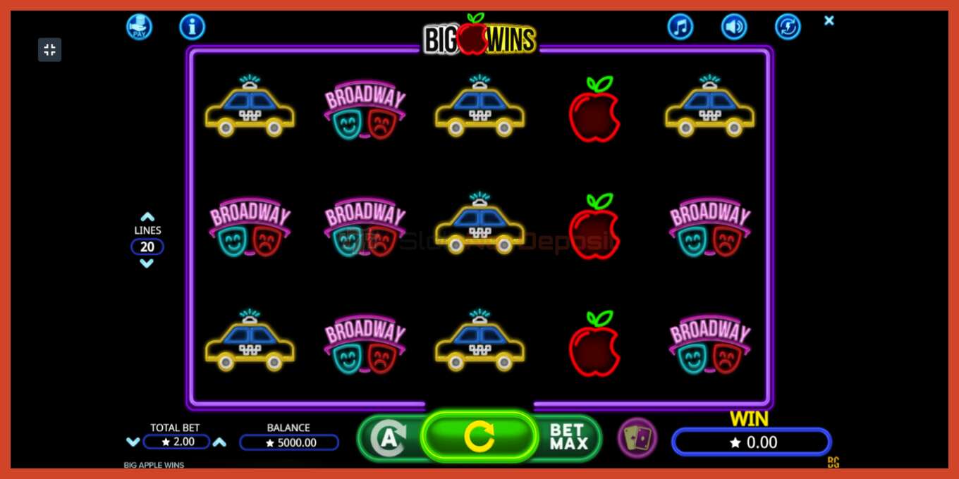 Slot screenshot: Big Apple Wins no deposit, number - 1