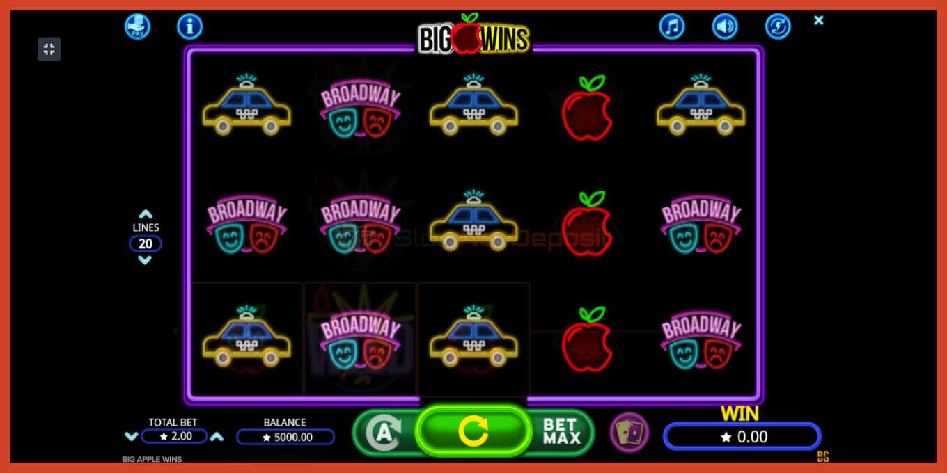 Slot screenshot: Big Apple Wins no deposit, number - 2