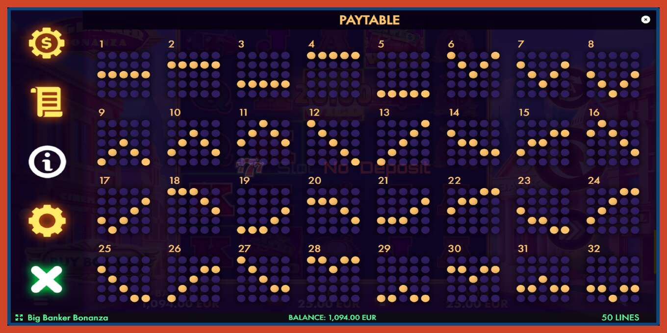 Capture décran de la machine à sous: Big Banker Bonanza pas de dépôt, nombre - 7