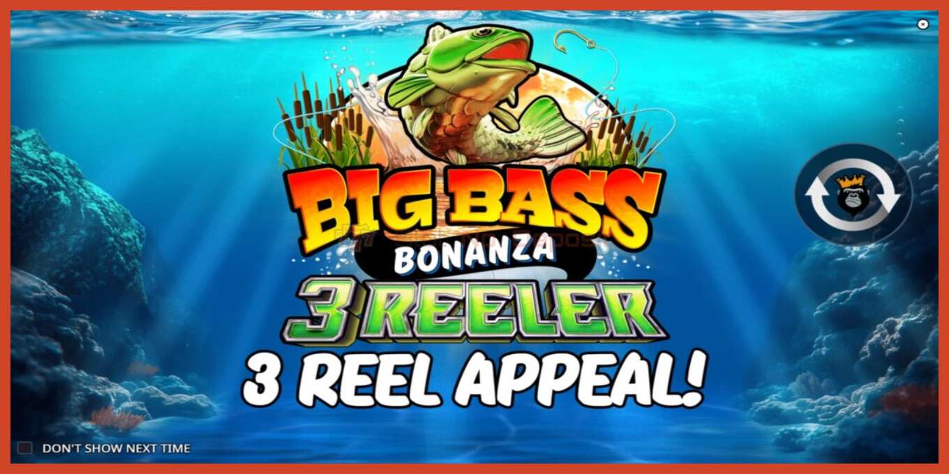 Slot screenshot: Big Bass Bonanza 3 Reeler no deposit, number - 1