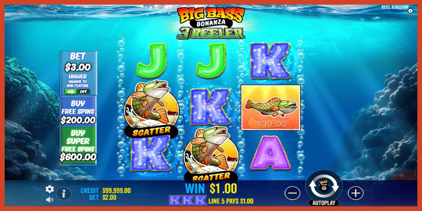 Slot screenshot: Big Bass Bonanza 3 Reeler no deposit, number - 2