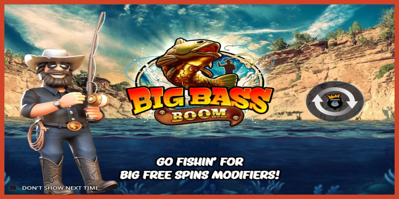 Slot screenshot: Big Bass Boom no deposit, number - 1