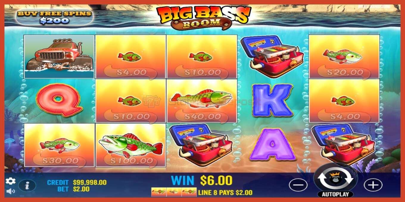 Slot screenshot: Big Bass Boom no deposit, number - 3